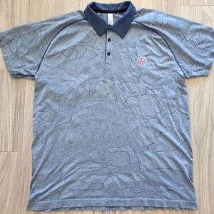 UNRL Barstool Sports Mens XL Golf Shirt Blue Camo Flaw